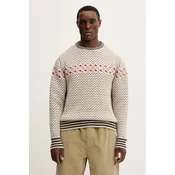 Vuneni pulover Mammut Mammut x Cabourn Direttissima boja: bež, tople, 1014.07060