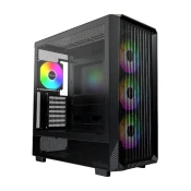 Montech X5 PC-Gehäuse, Midi-Tower, E-ATX, ARGB, Tempered Glass - schwarz-X5 (B)