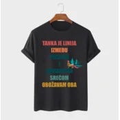 MAFIMI Majica Tanka je linija izmedu Pecanja i Odmaranja, Crna
