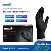 Ammex Jednokratne rukavice GPNBC, 100 komada, Crne