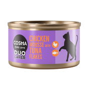 Varčno pakiranje: Cosma DUO Layer 24 x 70 g - Piščančji mousse s koščki tune
