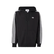 ADIDAS ORIGINALS Jopa na zadrgo Adicolor črna/bela