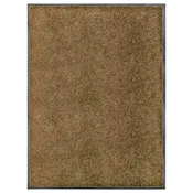 Vidaxl Pralni predpražnik rjav 90x120 cm