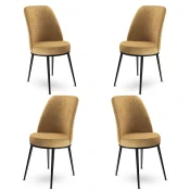 Hanah Home Set stolica Dexa, 45x89x42 cm, 4 komada, Crno-smede