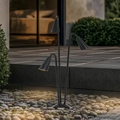 Lindby ulična svetilka Sorvete, črna, kovinska, 3-krilna, 83 cm - Sodobni - mat črna - Aluminij
