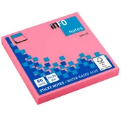 Info Samolepljivi blokcic, 75x75mm, Roze