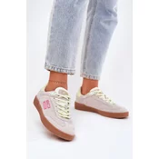 Suede Sport Shoes Sneakers Women D.FranklinMuted White