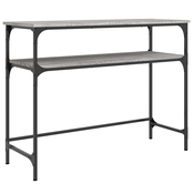 MAISON CHIC konzolna miza - miza ob steni siva sonoma 100x35,5x75 cm inženirski les, (21786159)