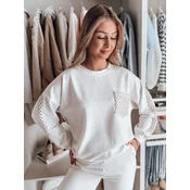 Bluza damska oversize LUXEEN ecru Dstreet