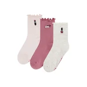 Abercrombie & Fitch Nogavice bež / magenta / rosé / črna