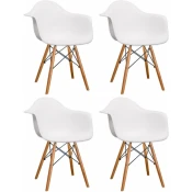 BOLZZ Set 4 stolice Modena, Bele