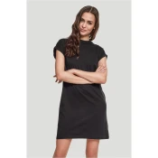 Womens Turtle Extended Shoulder Dress - Black