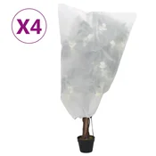 Vidaxl Prevleka za rastline iz flisa z vrvico 4 kosi 70 g/m2 0,8x1,2 m