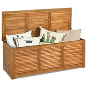 Northix Vrtna škatla za shranjevanje iz akacijevega lesa 120x45x45 cm, zložljiva klop