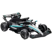 AIYAPLAY Električni otroški go-kart mercedes-amg PETRONAS F1 12V, litijeva baterija, daljinski upravljalnik, 2 motorja, vzmetenje, mehki zagon, 3 hitrosti, nastavljive luči, USB, MP3, glasba, 3-5 let, črna