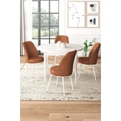 Hanah Home Set Trpezarijski sto i 4 stolice, Terakota