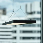 SLV Worklight LED pisarniška viseča svetilka, črna - Študija/pisarna - Sodobni - Kovina