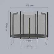 Songmics Trampolin 305 cm modre barve