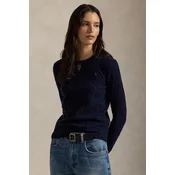Polo Ralph Lauren Pulover 211A91216003 Mornarsko modra Straight Fit