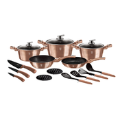 KINGHoff Berlinger Haus Granitni set loncev Bh-6161 Rose Gold 17 Elem.