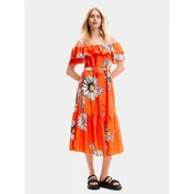 Desigual Poletna obleka Georgeo 24SWVW02 Oranžna Regular Fit