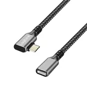 LOGILINK USB 3.1 Type C transformator Crna-Siva 50cm CUA0110