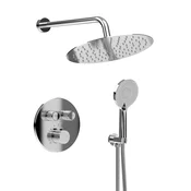 SMART SELECT set za skrito termostatsko prho, 2 izhoda, izhod, krom - Krom - Sapho - SMART SELECT - 72 - Medeninasti - Termostat - Krožni - Tlak - 14