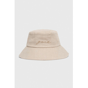 Laneni šešir Gant boja: bež