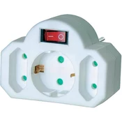 BRENNENSTUHL razdelilnik z vtičnicami preklopni adapter za vtičnico Bela