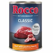 Ekonomicno pakiranje za gurmane: Rocco Classic 24 x 400 g - NOVO: Govedina s puretinom