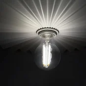 Linea Light Visoka svetilka Doge_P, bela, kovina, O 39 cm, E27 - Dnevna soba/jedilnica - Sodobni - Aluminij