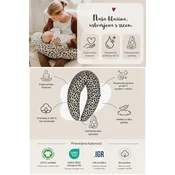 HOBEA Nosečniška in dojilna blazina PREMIUM 190 cm | Bio bombaž | OEKO-TEX | Ergonomska blazina za spanje in dojenje