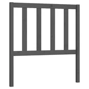 Vidaxl Posteljno vzglavje sivo 96x4x100 cm trdna borovina