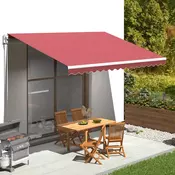 vidaXL Nadomestno blago za tendo bordo rdeče 4,5x3,5 m