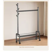 Qiaonamei Stalak za odecu, 68cm, Crni