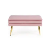 Halmar Tabure VELVA pink/gold (1p=1szt)