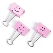 FOLDBACK SPONKE 32mm PINK SMILEY 20/1 RAPESCO 1352