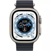 Apple Watch Ultra Cellular 49mm, Titanium Case, Midnight Ocean Band