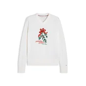 TOMMY HILFIGER Pulover zelena / rdeča / bela