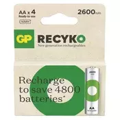 Polnilna baterija GP ReCyko 2600 mAh HR6 (AA) 4kos 4/1