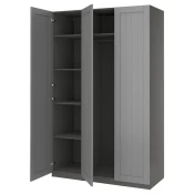 PAX / GULLABERG Kombinacija garderobera, tamnosiva/tamnosiva, 150x60x236 cm