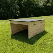 The Cube – Dizajnerska garaža za robotske kosilnice – Large/Natur