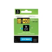 DYMO D1 trak 19 mm, črna na rumeni, 458080