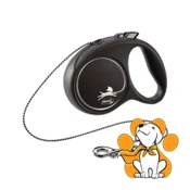 Flexi Black Design Cord XS, 3m, Povodac Za Pse U Srebrnoj Boji