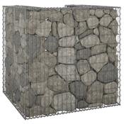 VIDAXL Gabionska stena za koš za smeti pocinkano jeklo 110x100x110 cm