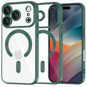 Ovitek Techsuit Luxury Crystal MagSafe za iPhone 17 Pro - temno zelen