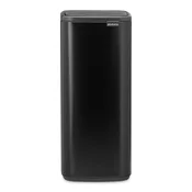 Mat crna željezna kanta za smeće na dodir 30 l Bo Touch – Brabantia