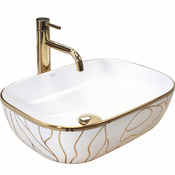 Rea Belinda Wave White Gold umivalnik za pult