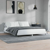 Okvir za krevet visoki sjaj bijeli 180x200 cm konstruirano drvo