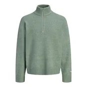 JACK & JONES Pulover JORNORREBRO večbarvno zelena